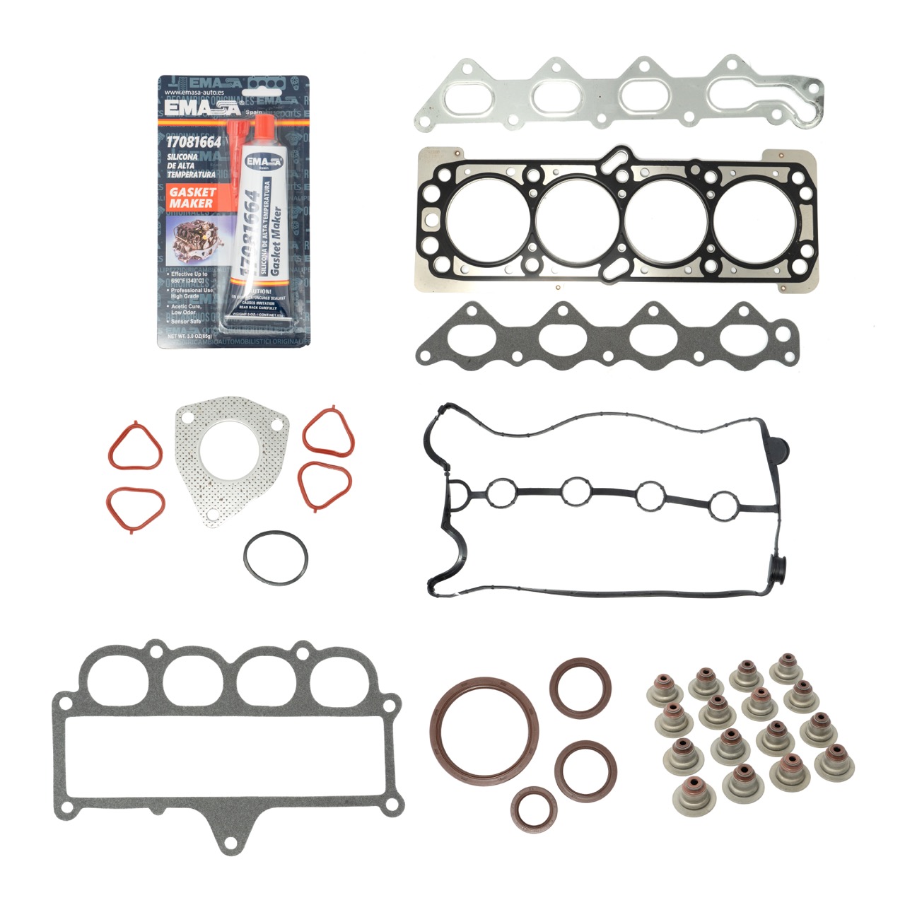 EMPAQUE MOTOR COMPLETO (MLS) CHEVROLET AVEO 1.4L / 1.6L (INCLUYE SILICÓN 85GR.)